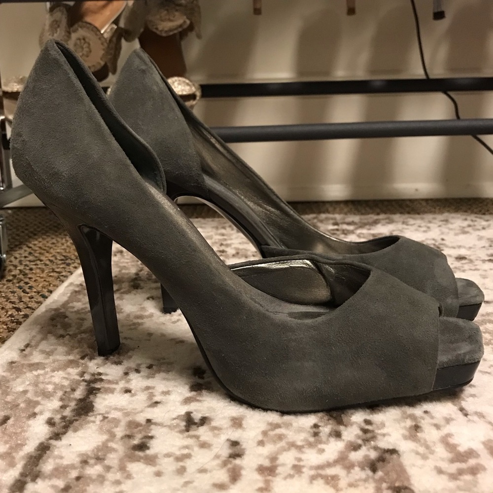 LIKE NEW JESSICA SIMPSON D’Orsay Peep Toe Heels 10